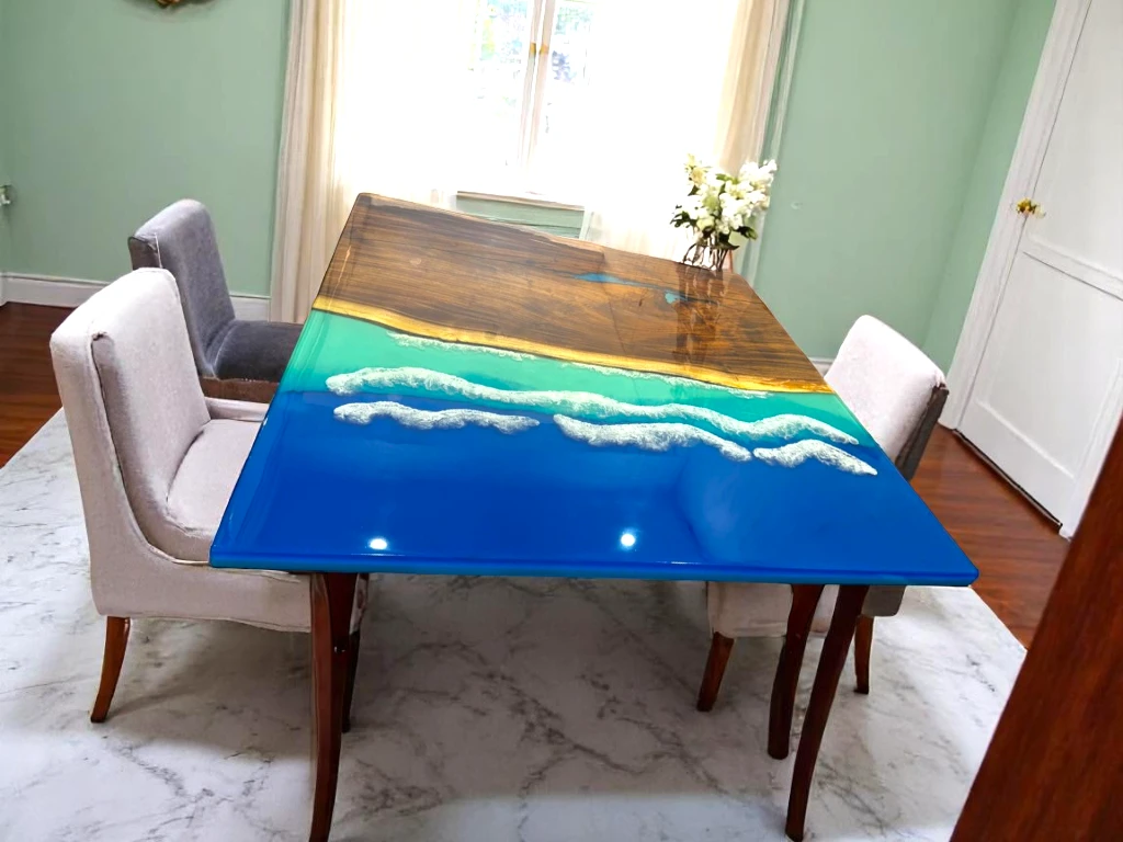4-Seater DIY Epoxy End Tables for Kitchen & Dining - Vedant Artisans